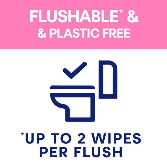 Andrex Fresh and Sensitive Hygiene Wipes, 12 Pack; Flushable Moist Toilet Tissue, Hypoallergenic and Fragrance Free Wet Wipes for Sensitive Skin (Pack of 12), FSC Certified